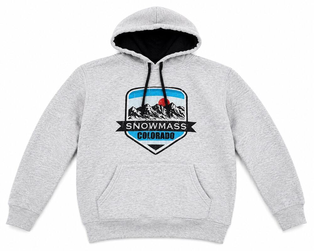 Lone Rock Snowmass CO Ski Resort Fleece Hoodie - Adult Medium